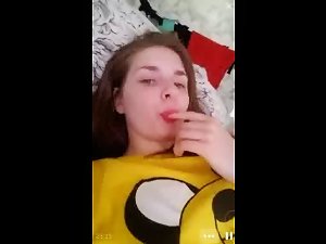 Periscope teen dog lick